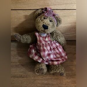 Small Boyd’s Bear with red jumper and bow